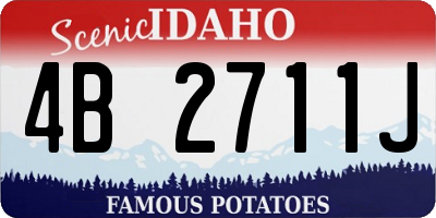 ID license plate 4B2711J