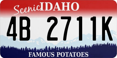 ID license plate 4B2711K