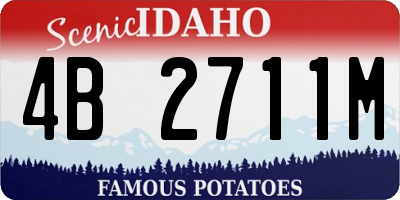 ID license plate 4B2711M