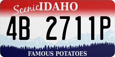 ID license plate 4B2711P