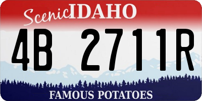 ID license plate 4B2711R