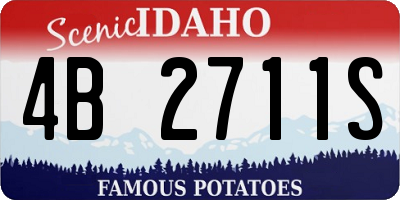 ID license plate 4B2711S