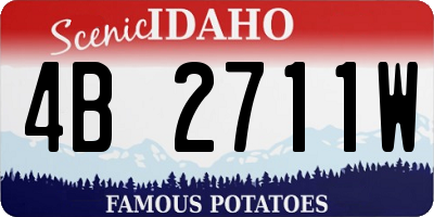 ID license plate 4B2711W