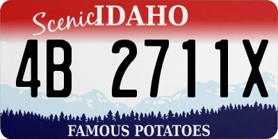ID license plate 4B2711X