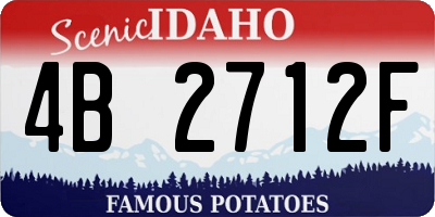 ID license plate 4B2712F