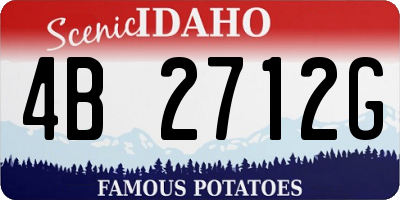 ID license plate 4B2712G