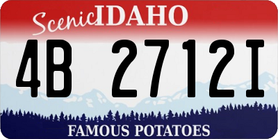 ID license plate 4B2712I