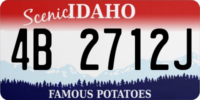 ID license plate 4B2712J