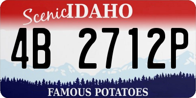 ID license plate 4B2712P