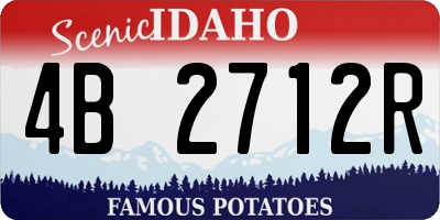 ID license plate 4B2712R