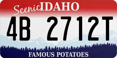 ID license plate 4B2712T