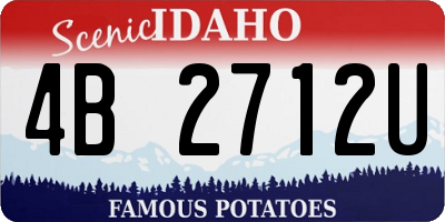 ID license plate 4B2712U