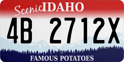 ID license plate 4B2712X