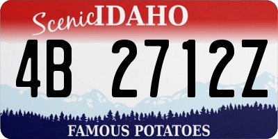 ID license plate 4B2712Z