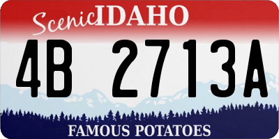 ID license plate 4B2713A