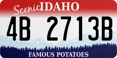 ID license plate 4B2713B