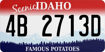 ID license plate 4B2713D
