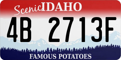 ID license plate 4B2713F