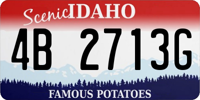 ID license plate 4B2713G