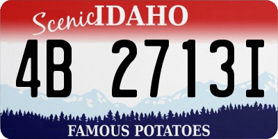 ID license plate 4B2713I