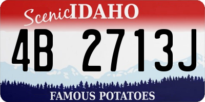 ID license plate 4B2713J