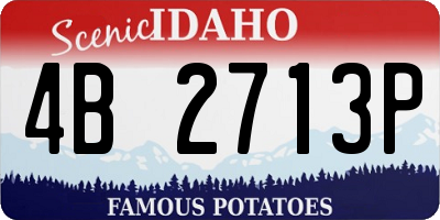ID license plate 4B2713P