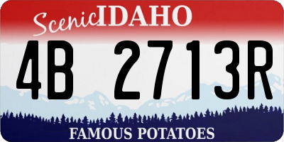 ID license plate 4B2713R