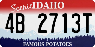 ID license plate 4B2713T