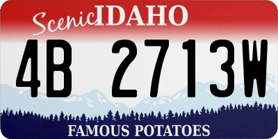 ID license plate 4B2713W