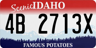 ID license plate 4B2713X