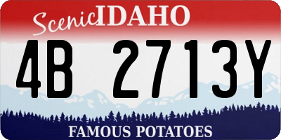 ID license plate 4B2713Y