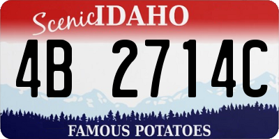 ID license plate 4B2714C