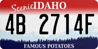 ID license plate 4B2714F