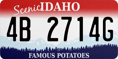ID license plate 4B2714G