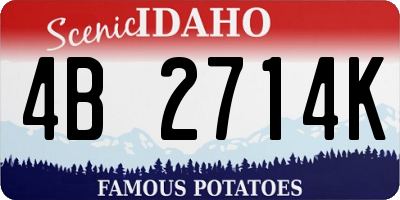 ID license plate 4B2714K