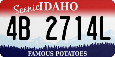 ID license plate 4B2714L