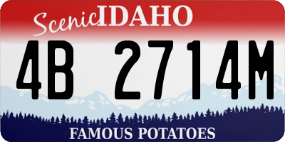 ID license plate 4B2714M