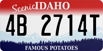 ID license plate 4B2714T
