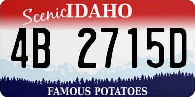 ID license plate 4B2715D