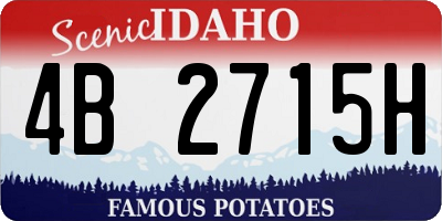 ID license plate 4B2715H