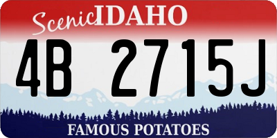ID license plate 4B2715J