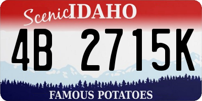 ID license plate 4B2715K