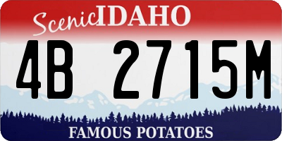 ID license plate 4B2715M
