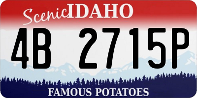 ID license plate 4B2715P