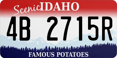 ID license plate 4B2715R