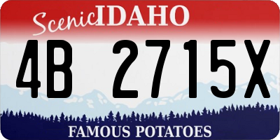ID license plate 4B2715X