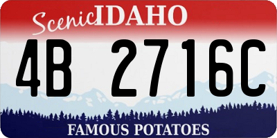 ID license plate 4B2716C