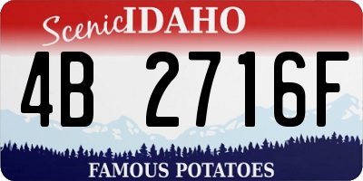 ID license plate 4B2716F
