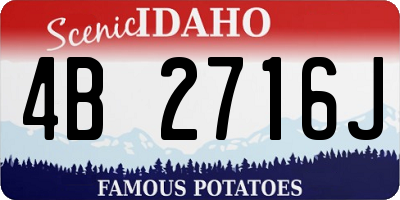 ID license plate 4B2716J