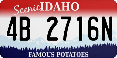 ID license plate 4B2716N